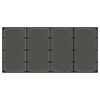 vidaXL Mesa de jardim com tampo de vidro 190x90x75 cm vime PE preto