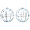 vidaXL Bola 2 unid. Branco frio 40 x 40 x 42 cm Metal 192 LED