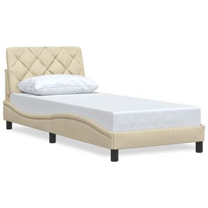 vidaXL Estrutura de cama sem colch&atilde;o 80x200 cm creme