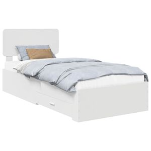 vidaXL Estrutura da Cama Branco 90 x 190 cm Madeira processada