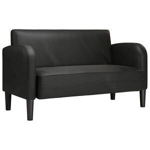 vidaXL Sof&aacute;-luvas 110 cm couro artificial preto