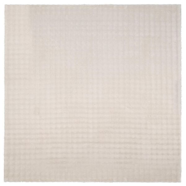 vidaXL Tapetes de &aacute;rea Quadrado SIROLO Bege 120 x 120 cm Poli&eacute;ster