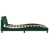 vidaXL Estrutura de cama Dover 160x200 cm veludo verde-escuro