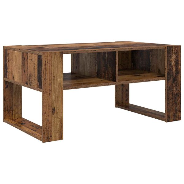 vidaXL Mesa de centro com armazenamento Madeira antiga 92 x 53 x 45 cm