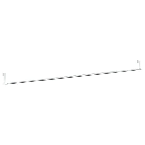 vidaXL Var&otilde;es para cortinas 2 pcs 90-135 cm alum&iacute;nio branco e prateado