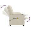 vidaXL Poltrona de massagens elevat&oacute;ria couro artificial cor creme