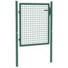 vidaXL Port&atilde;o de cerca em a&ccedil;o 100x75 cm verde
