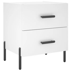 vidaXL Mesa de cabeceira 40x35x47,5 cm derivados de madeira branco