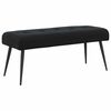vidaXL Banco com bot&otilde;es estofados Preto 110 x 40 x 46 cm Veludo