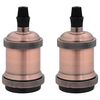 vidaXL Casquilhos de l&acirc;mpadas 2 pcs Bronze vermelho E27