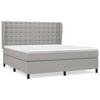 vidaXL Cama com molas/colch&atilde;o 160x200 cm tecido cinzento-claro