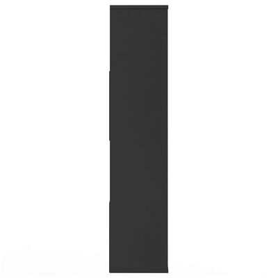 vidaXL Divisória/estante 110x24x110 cm contraplacado preto