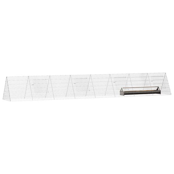 vidaXL Gaiola para galinhas Prateado 430 x 55 x 55 cm A&ccedil;o Galvanizado