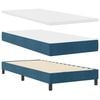 vidaXL Cama Box com colch&atilde;o Azul Escuro 100 x 200 cm Veludo