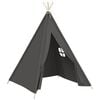 vidaXL Tenda teepee infantil c/ saco 120x120x150cm pele p&ecirc;ssego cinza