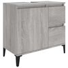 vidaXL Arm&aacute;rio WC 65x33x60 cm derivados de madeira sonoma cinzento