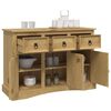 vidaXL Aparador Corona 115x43x79,5 cm pinho mexicano maci&ccedil;o