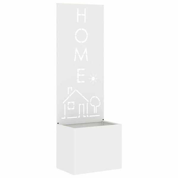 vidaXL Tela de Privacidade para Jardim Fretwork Branco 50 x 140 cm