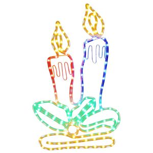 vidaXL Figura de velas de Natal com 144 luzes LED 70x42 cm