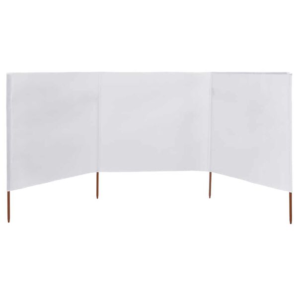 vidaXL Para-vento com 3 pain&eacute;is em tecido 400x120 cm branco