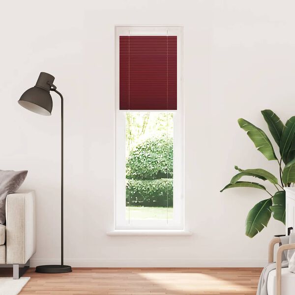 vidaXL Plissado Cego Bord&eacute;us Vermelho 60x200 cm Largura Tecido