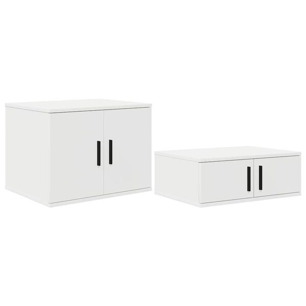 vidaXL Arm&aacute;rio de arruma&ccedil;&atilde;o 2 pcs Branco 127 x 41 x 40 cm