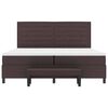 vidaXL Cama Box com colch&atilde;o Marrom Escuro 200 x 200 cm tecido