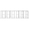 vidaXL Canil de exterior 14,52 m&sup2; a&ccedil;o galvanizado