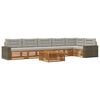 vidaXL Conjunto de Sof&aacute;s para Exterior 7 pcs Natural e Cinzento-Claro
