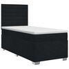 vidaXL Cama box spring com colch&atilde;o Preto 80 x 200 cm Tecido