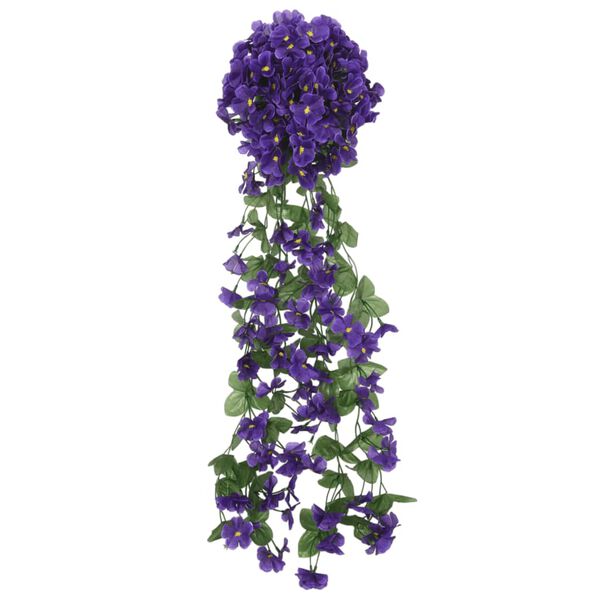 vidaXL Grinaldas de flores de Natal 3 pcs 85 cm roxo escuro