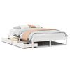 vidaXL Cama sem colch&atilde;o 120x200 cm madeira de pinho maci&ccedil;a branco