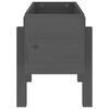 vidaXL Vaso/floreira de jardim 62x30x38 cm pinho maci&ccedil;o cinzento