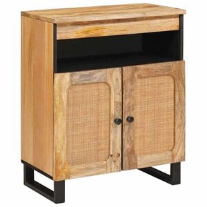 vidaXL Buffet Castanho 60 x 33 x 75 cm Madeira de manga maci&ccedil;a