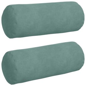 vidaXL Almofadas de Apoio 2 pcs Verde do Mar &Oslash; 15 x 40 cm