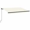 vidaXL Toldo retr&aacute;til manual 350x250 cm cor creme