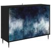 vidaXL Buffet RAALTE Carvalho Preto 102 x 33 x 76 cm