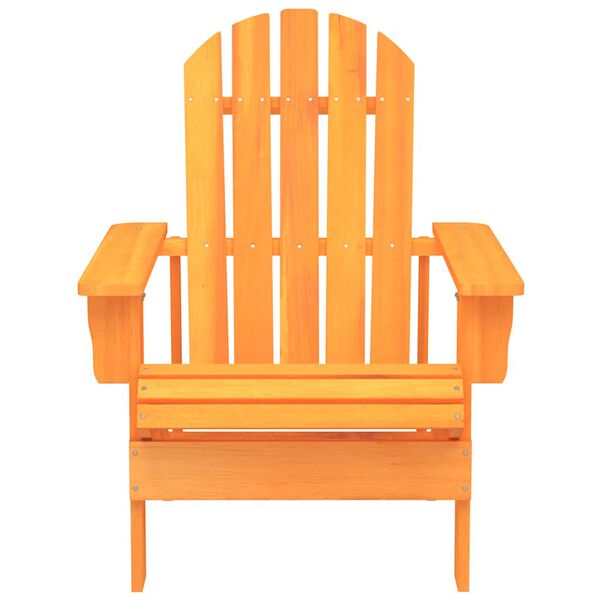 vidaXL Cadeira Adirondack para jardim abeto maci&ccedil;o laranja