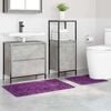 vidaXL Conjunto de Tapetes de Banho Antiderrapantes 2 pcs Roxo PP