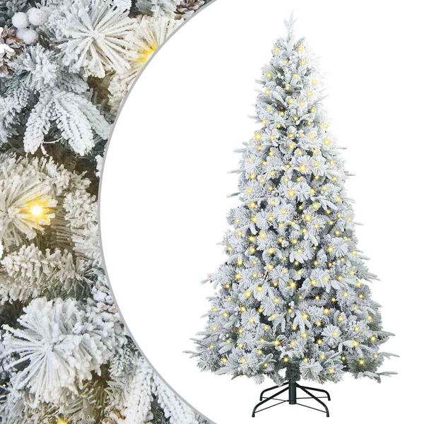vidaXL &Aacute;rvore de Natal Articulada Artificial Branco 240 cm PE e PVC