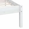 vidaXL Estrutura de cama 90x200 cm pinho maci&ccedil;o branco