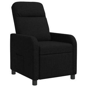 vidaXL Reclin&aacute;vel Preto Tecido