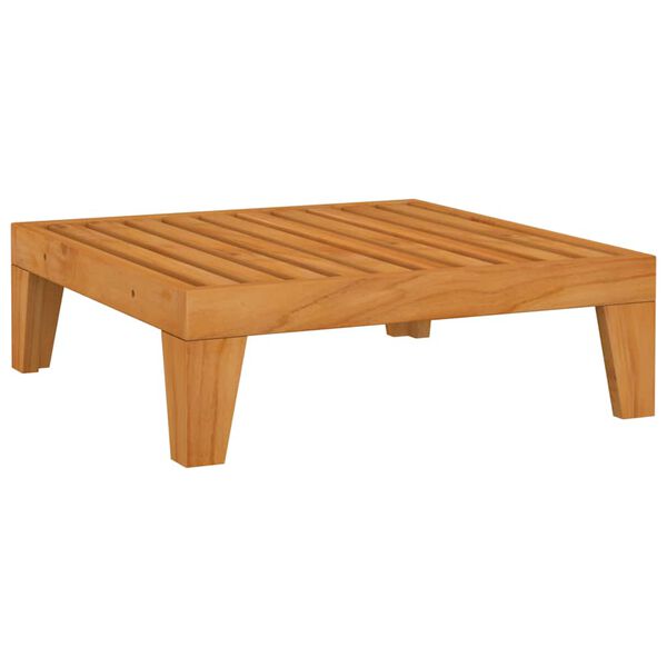 vidaXL Apoio de pés seccional c/ almofadão cinza-escuro acácia maciça