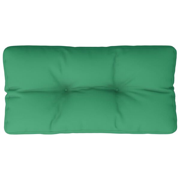 vidaXL Almofad&atilde;o para sof&aacute; de paletes 80x40x12 cm tecido verde