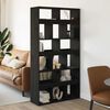 vidaXL Gabinete de Livros 2 pcs Carvalho Preto 100 x 33 x 187,5 cm