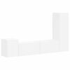 vidaXL Conjunto de m&oacute;vel de TV 4 pcs Branco Derivados de Madeira