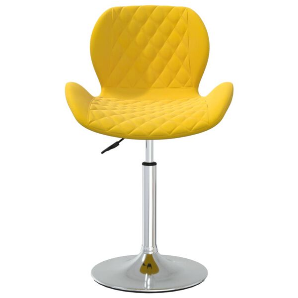 vidaXL Banco de bar veludo amarelo mostarda