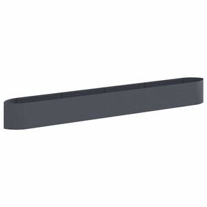 vidaXL Cama de Jardim Elevada Antracite 380 x 40 x 40 cm A&ccedil;o