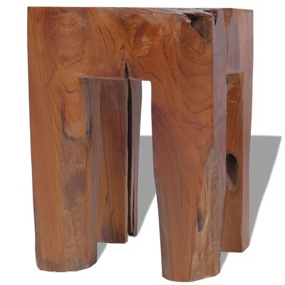 vidaXL Banco em madeira de teca maciça 30x30x40 cm