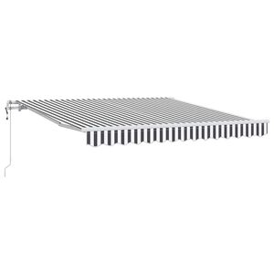 vidaXL Toldo retr&aacute;til autom&aacute;tico 300x250 cm antracite e branco